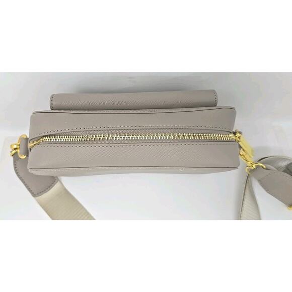 Joy Clean & Chic Saffiano Leather Crossbody Camera Bag White U7 - Picture 4 of 8